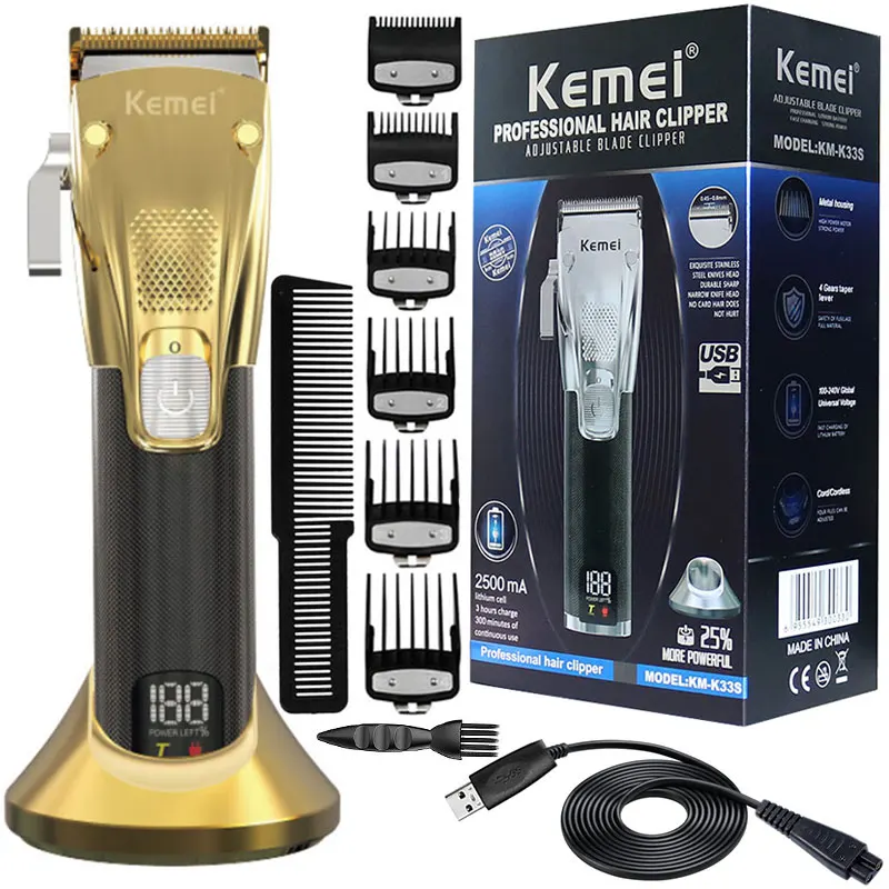 New Electric Hair Clipper Portable Barber Trimmer Rechargeable Haircut Machine 