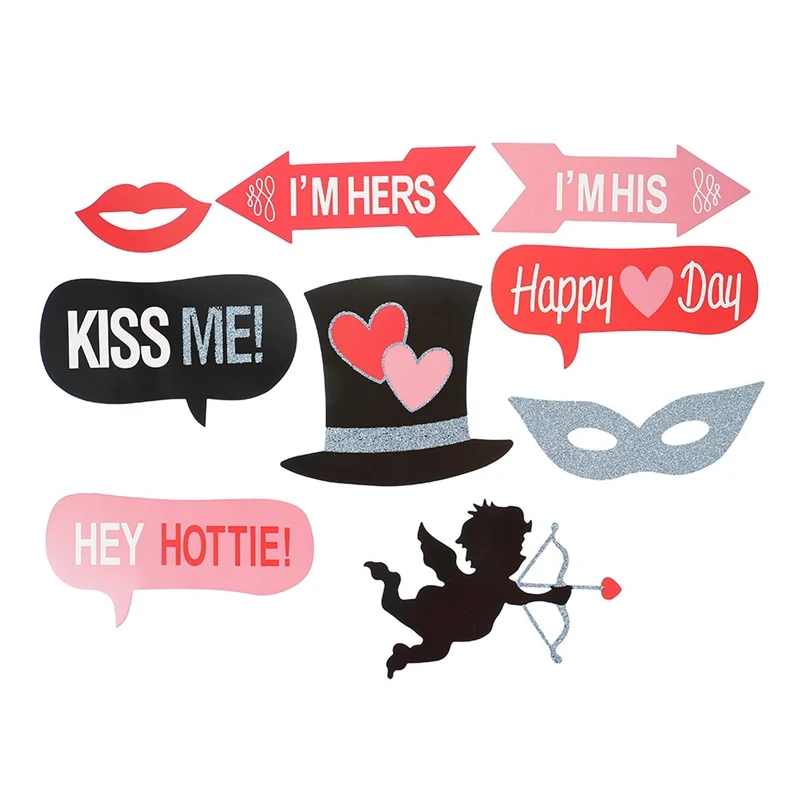 27Pcs DIY Photo Booth Props Funny Kiss Me Red Lip Glasses On A Stick Birthday Bride Wedding Decoration Party Accessories