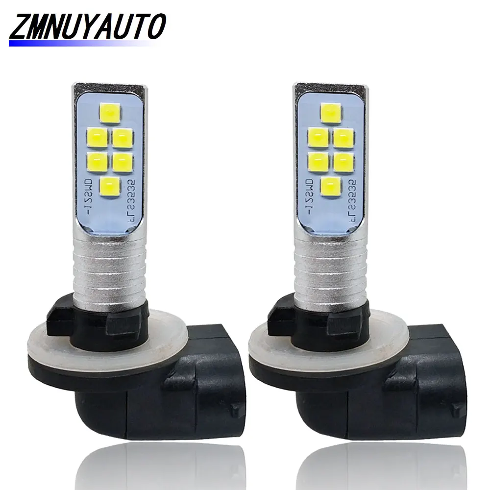 2pcs H27 Led H27w/1 880 H27w/2 881 Led Fog Light H27w Bulb 12smd 3535 ...