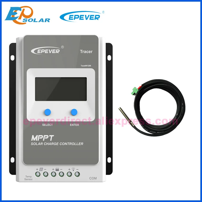 with sensor EPEVER 10A 12 В/24 В Tracer1210AN 1206AN mppt зарядка Солнечный контроллер с белым MT50 дистанционный метр домашняя маленькая система зарядное устройство - Цвет: with sensor