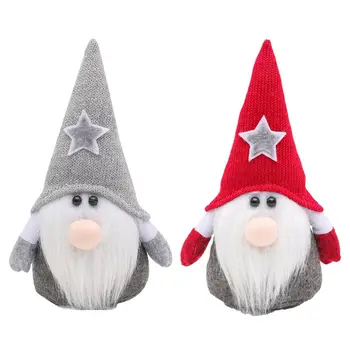 

Handmade Christmas Elf Decoration Star Swedish Gnome Tomte Toy Doll Ornaments New Year 2021 Hanging Doll Navidad Natal Xmas Gift