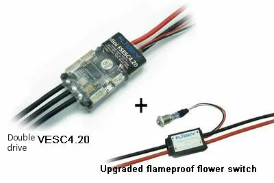 Светло-зеленый Двойной привод FSESC4.20 100A с радиатором из алюминиевого сплава двойной привод электрической регулировки - Цвет: Светло-зеленый