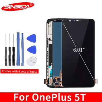 

6.01" 100% New AMOLED LCD Display for Oneplus 5T LCD Touch Screen Digitizer Assembly Frame A5010 for oneplus 5T display