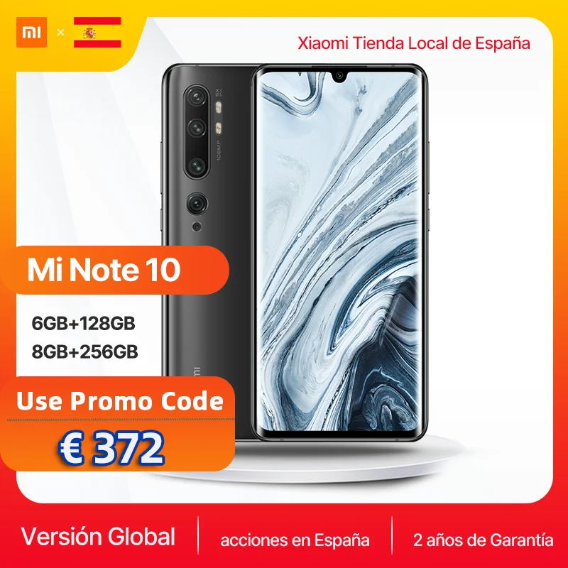 Глобальная версия Xiaomi mi note 10 6 ГБ 128 ГБ/8 256 Snapdragon 730G 4G NFC cell Google Play 5260 мАч 30 Вт Быстрая