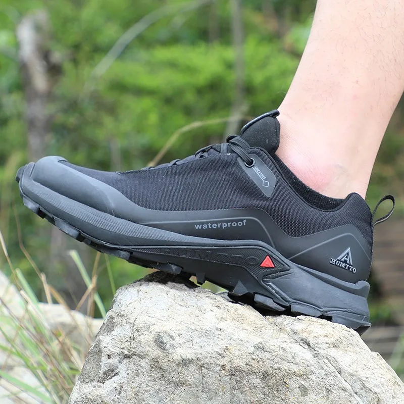 HUMTTO New Outdoor Climbing Sneakers Men Breathable Hiking Shoes for Mens Non-slip Mountain Trekking Climbing Hunting Boots Man