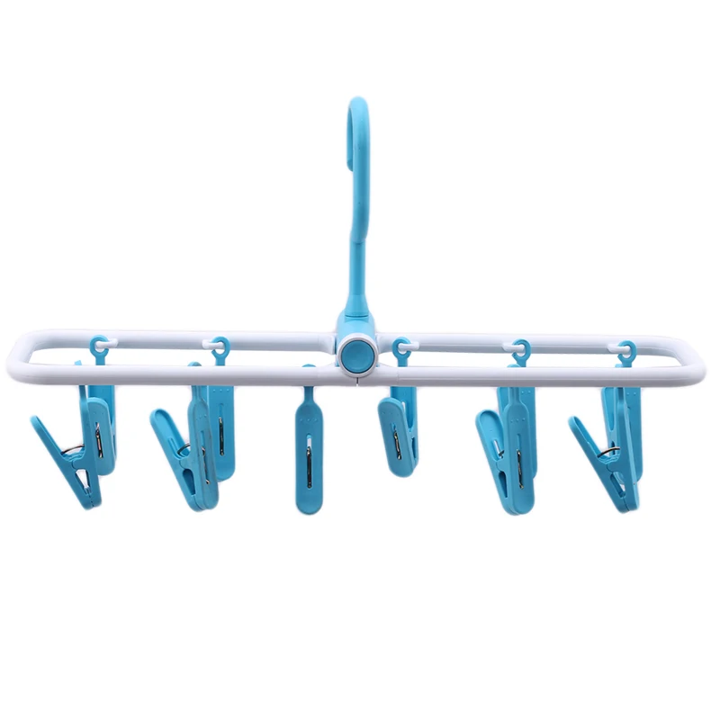 10 Clips Hot Sale Pants rack Drying tray Multi-function Plastic multi-clip hangers Drying socks Drying rack hangers