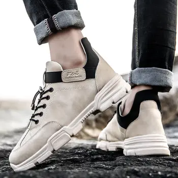

Vulcanized shoes men comfortable sneakers microfiber round toe boys leisure autumn shoes man sneakers