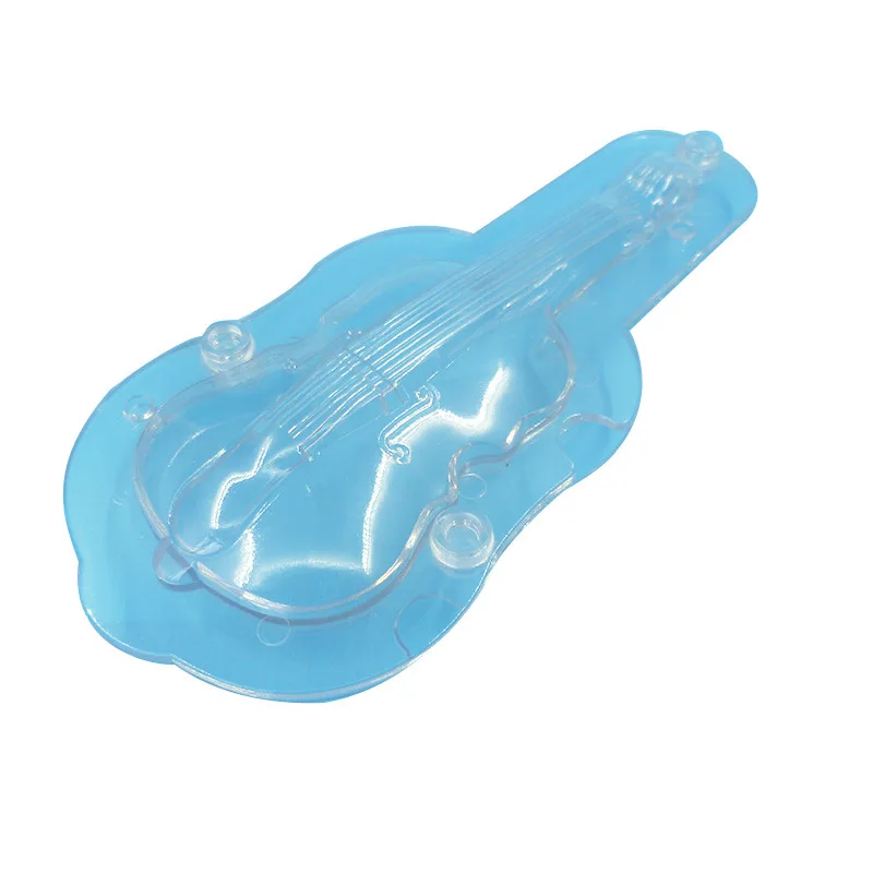 Hot Sale DIY 3D Guitar Plastic Chocolate mould Baking Tools Mold DIY Violin Candy Jelly Mold Cake Decorating Molds Pastry Tools06