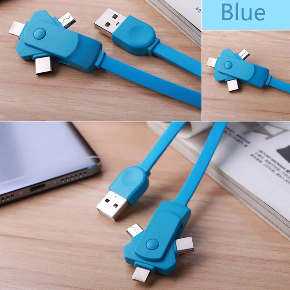 Мульти зарядный кабель 3 в 1 мульти USB зарядное устройство провод для быстрой зарядки совместим с большинством смартфонов и планшетов
