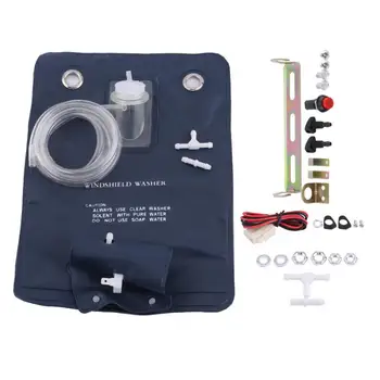 

SI-A0196 12V Universal Windshield Washer Pump Bag Kit With Jet Button Switch For Classic Car