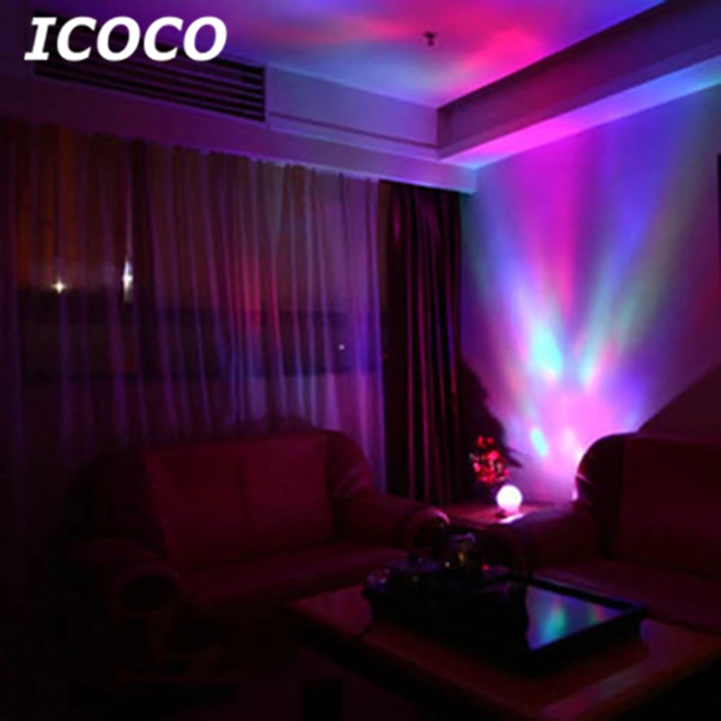 

Remote Control Ocean Wave Diamond Shaped Projector 12 LED Night Light Built-in Mini Music Player for Living Room and Bedroom