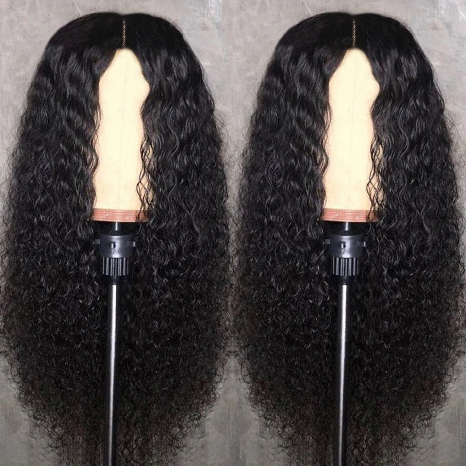 

Aircabin 30 Inch HD T Part Lace Wigs Kinky Curly Glueless Brazilian Remy Human Hair lace Front Wigs For Women 150% Density