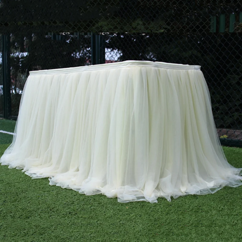 100*75 см разноцветная юбка-пачка из тюля для свадебной вечеринки, украшение стола, Текстиль для дома, скатерти, аксессуары