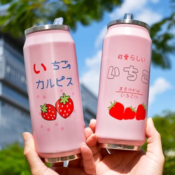 Kawaii Strawberry Vacuum Cup