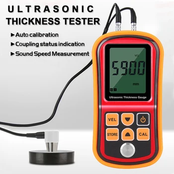 

GM100 Digital LCD Display Ultrasonic Thickness Gauge Metal Testering Measuring Instruments 1.2 to 200MM Sound Velocity Meter