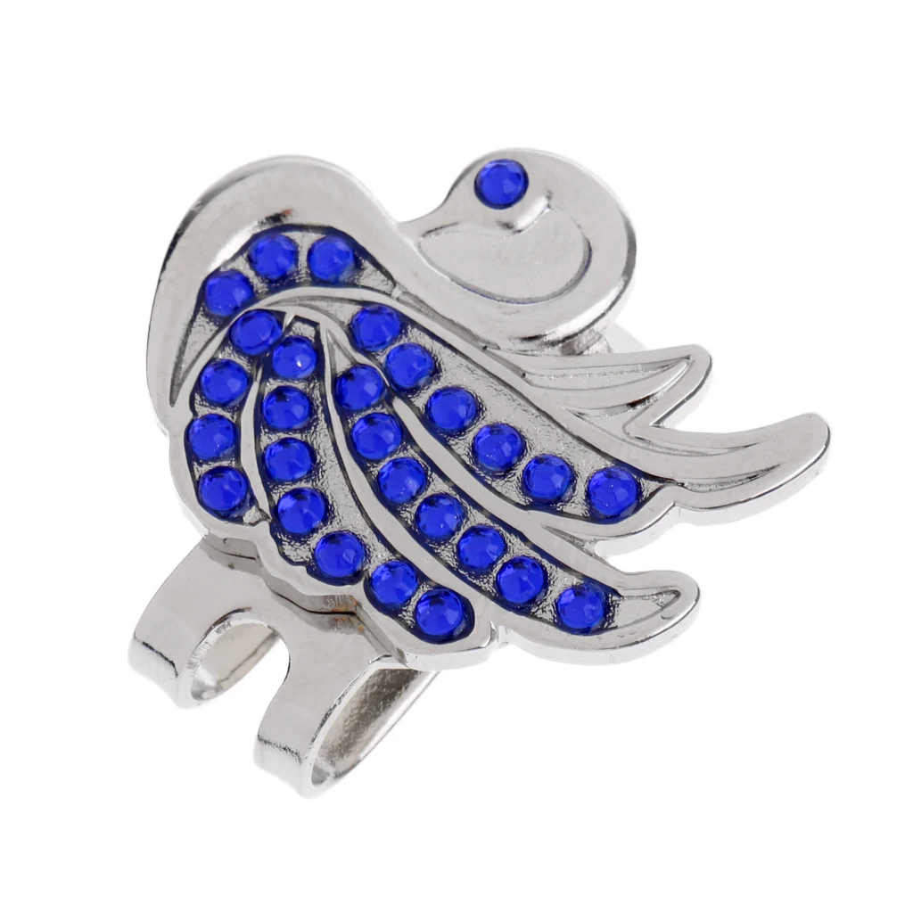 Detachable Magnetic Golf Hat Clip Golf Cap Clip With Removable Swan Shape Golf Ball Marker Cap Multi-color
