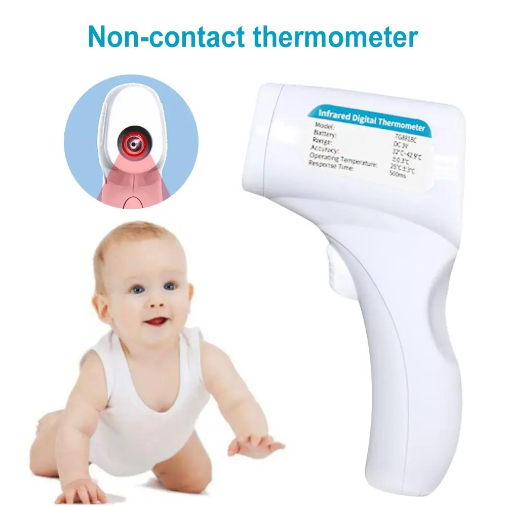 

Electronic Thermometer Non-contact Infrared Ear Forehead Thermometer With LCD Display For Baby Child Adult Support Dropship