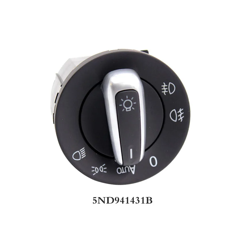 

1pcs 5ND941431B Chrome Headlight Windows 5ND 941 431B Mirror Switch Button For VW Passat B6 Jetta Golf MK5
