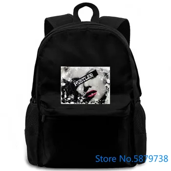 

Hustler " Monroe " -- Color White women men backpack laptop travel school adult student