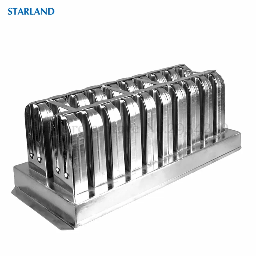 Commercial DIY Ice Pop Mold Ice Lolly Popsicle Moulds 304 Stainless Steel Ice Cream Molds 20 Cells per Batch with Stick Holder 2
