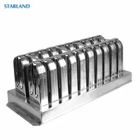 Commercial DIY Ice Pop Mold Ice Lolly Popsicle Moulds 304 Stainless Steel Ice Cream Molds 20 Cells per Batch with Stick Holder 2
