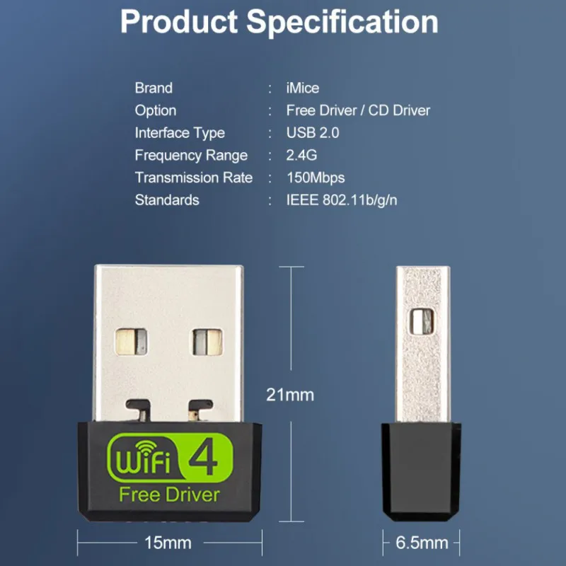Мини USB Wi Fi адаптер 2 4 ГГц 150 Мбит/с|Сетевые карты| |