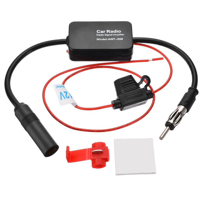 New 12V FM 88-108MHz Car Antenna Signal Amp Booster Radio Amplifier Car Electronics Automobiles Audio Accessories