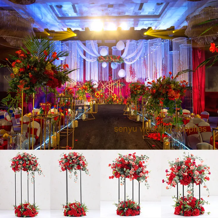 Cheap Wedding black flower vase flower stand arrangement table centerpiece metal gold plating weddings geometric road lead for party 2 Cheap Wedding black flower vase flower stand arrangement table centerpiece metal gold plating weddings geometric road lead for party 2