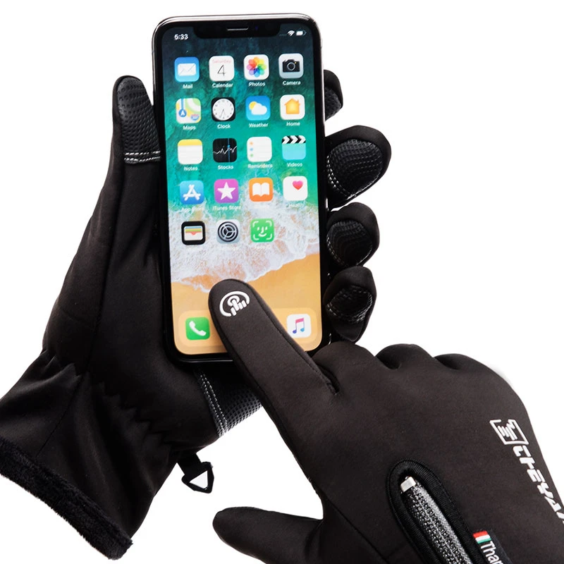 

Cold-proof Ski Gloves Waterproof Winter Gloves Cycling Fluff Warm Gloves For Touchscreen Cold Weather Windproof Anti Slip