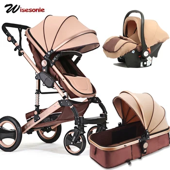 

Wisesonle baby stroller 2 in 1 stroller lying or dampening folding light weight two-sided child four seasons Russia free