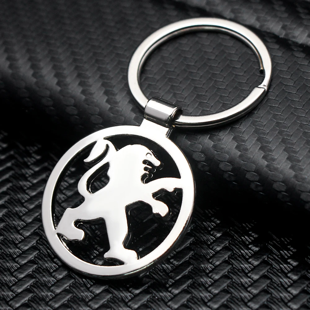 PORTE CLES PEUGEOT METAL LOGO LION