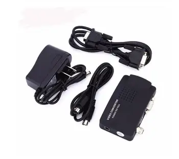 

Portable BNC to VGA Video Converter Composite S-video Input to PC VGA Out Adapter Digital Switch Box For PC MACTV Camera DVD DVR