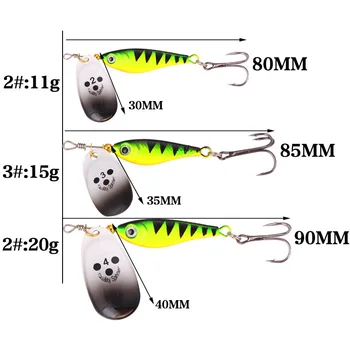 

1PCS Rotating Sequins Fishing Lure 11g/15g/20g Hooks Spinner Spoon Metal Baits Sequins Bait Wobblers Bass Trout Perch Pike Pesca