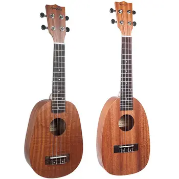 

NAOMI 2 Pcs Soprano Ukulele Pineapple Shaped Soprano Ukulele Sapele Ukelele Matte Student Kid Ukulele 23 Inch & 21 Inch