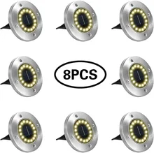 Lampe solaire à 16/20 Led, imperméable, encastrable dans un jardin, éclairage d'extérieur, luminaire décoratif, idéal pour une pelouse