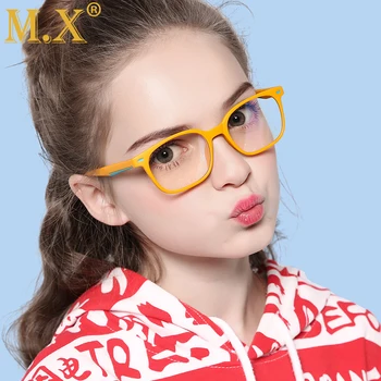 

Mx Square Kids Glasses Anti Blue Light Optical Frame Children Boy Girls Clear Computer Glasses Gaming Screen Eyeglasses W5104