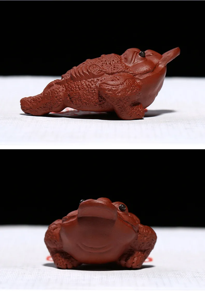 Rain Sand Clay Tea Ornaments Agent Entirely Handmade Lucky Five-Color Small Golden Toad Wholesale Decoration Manufacturers a Gen