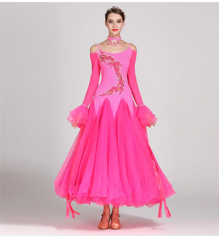 Women Girls Performance Wear Standard Dancing Ballroom Dress