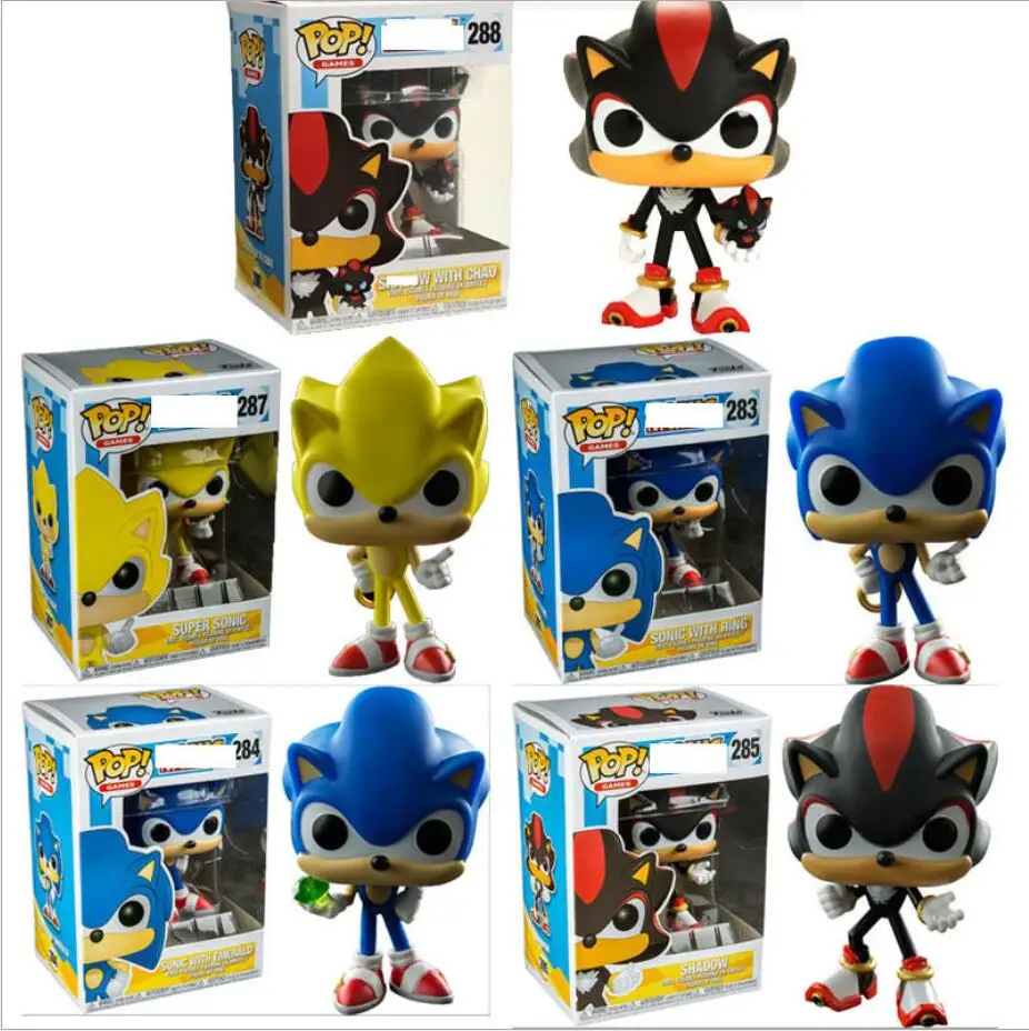FUNKO POP SUPER SONIC с кольцом/изумрудами Коллекционная модель 2020 фигурка детские