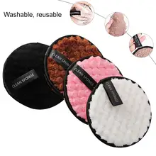 Двусторонняя губка для мытья рук, очищающая пудра, спонж для снятия макияжа, подушечки для очищения макияжа