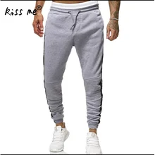 Хлопковые Мужские штаны для бега, свободные одноцветные штаны для футбола, тренировочные спортивные штаны, эластичные леггинсы для пробежки, штаны для спортзала, черные