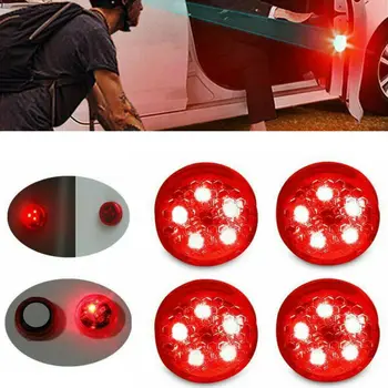 

4pcs Car door Light Open Lamp Strobe Flash Anti-collision Safety Red DC12V 5W