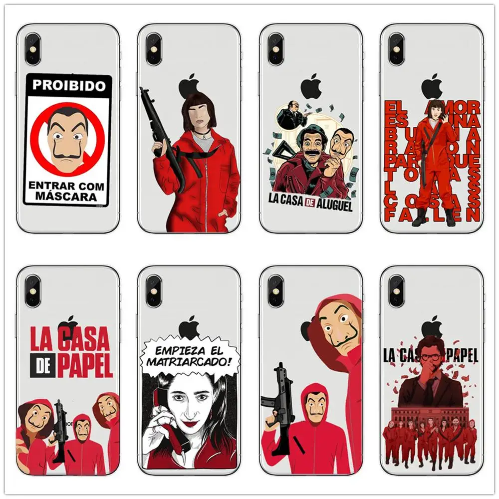 

a casa de papel Tokio Spanish TV Clear Soft TPU Phone Case Back Cover For iPhone 11 11Pro 5 5s SE 6 6sPlus 7 8 Plus X XR XS MAX