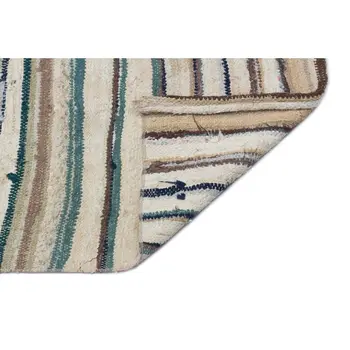 

Handmade Multicolor Vintage English Striped Rug Runner Rug 088x288 Cm-2'11''X9'5''