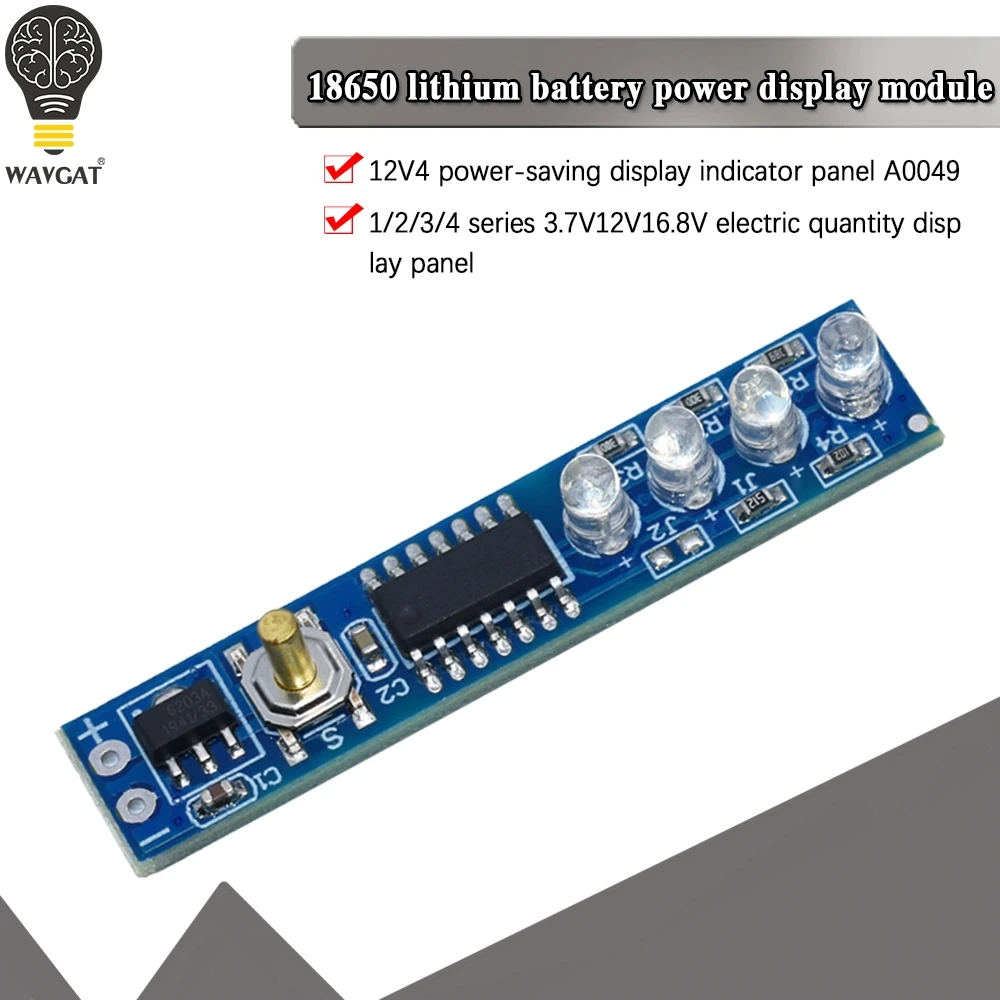 1s 2s 3s 4s Single 3.7v 18650 Lithium Battery Capacity Indicator Module ...