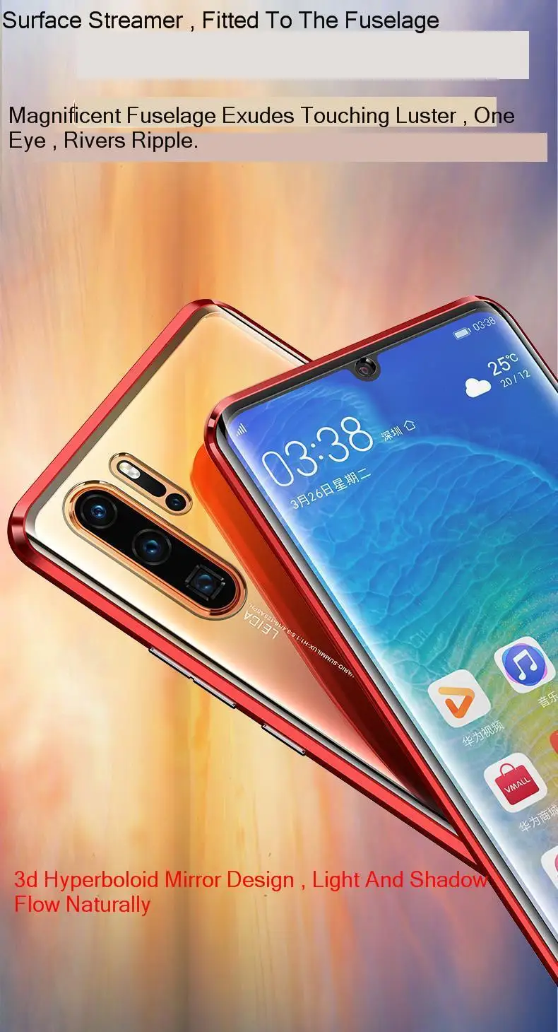 Чехол с магнитной металлической рамкой для huawei Honor 20 9X P30 P20 mate 30 20 Lite Nova 5T Pro прозрачный жесткий противоударный чехол-накладка