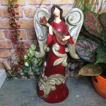 

GARDEN ANGEL GODDESS EUROPEAN VILLA PLANT MEATY LARGE PLATE FLOWER FAIRY RESIN SCULPTURE CRAFT ORNAMENTS