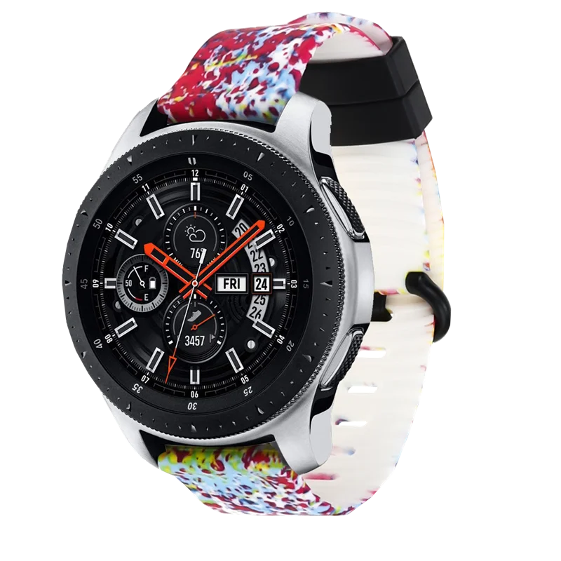 Силиконовый ремешок для часов с принтом для huawei Watch GT 2 46 мм/GT2 Active 46 м Смарт-часы 22 мм ремешок для samsung galaxy S3 - Цвет: Painted