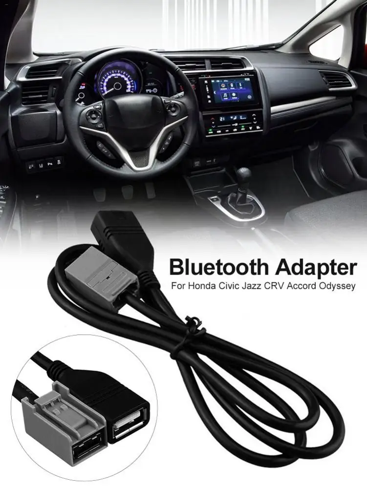 Car Aux Audio Media Wire To USB Adapter Conector Bluetooth Cable For Honda Civic Jazz CRV Accord Odyssey | Автомобили и мотоциклы
