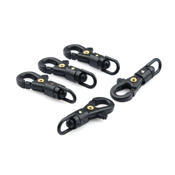 

30pcs Rotatable Keychain Paracord Clip Buckle Plastic Steel Carabiner Backpack Quickly Hook Camping Hiking Equipment Accessory